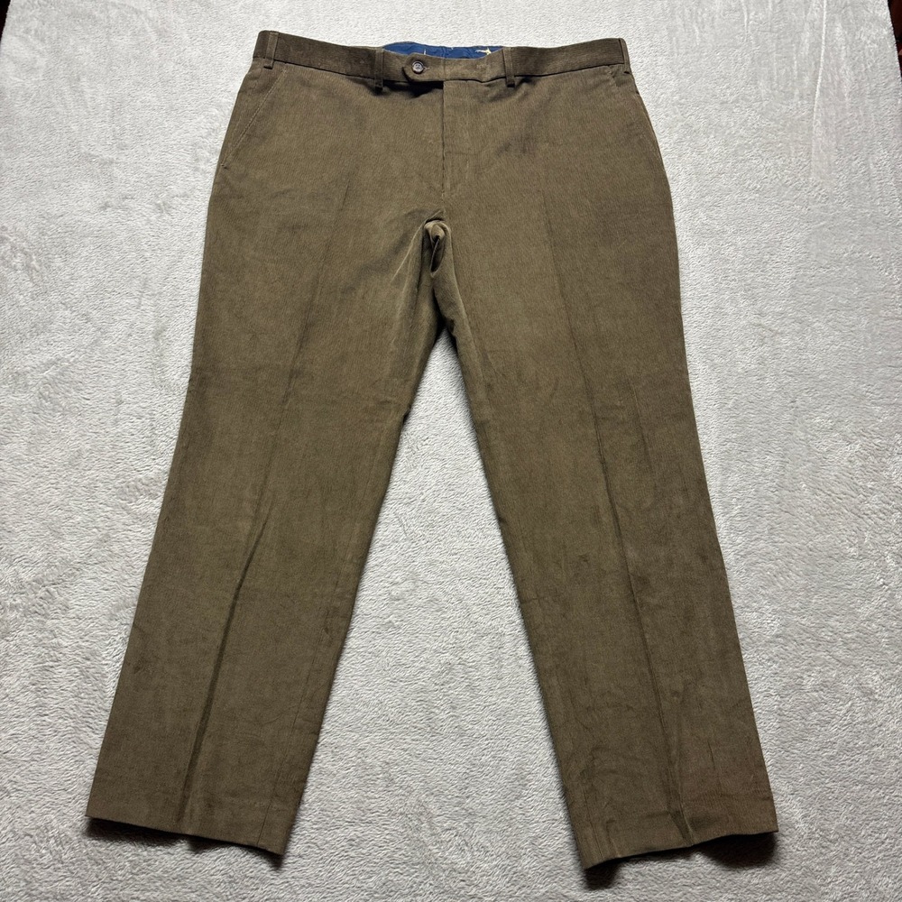 Lauren Ralph Lauren Pants Mens 40x29 Corduroy Brown Stretch EUC Pleated